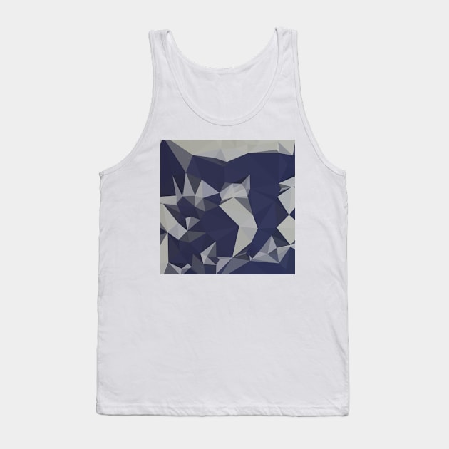 Cool Black Blue Abstract Low Polygon Background Tank Top by retrovectors